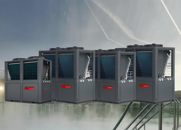 51 kW / 59 kW / 67 kW / 89 kW Fixed Speed & EVI Commercial Air to Water Heat Pump 75-80C High Temperature Hot Wate